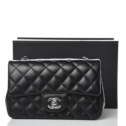 Chanel Lambskin Quilted Mini Rectangular Flap Black 8 of 8