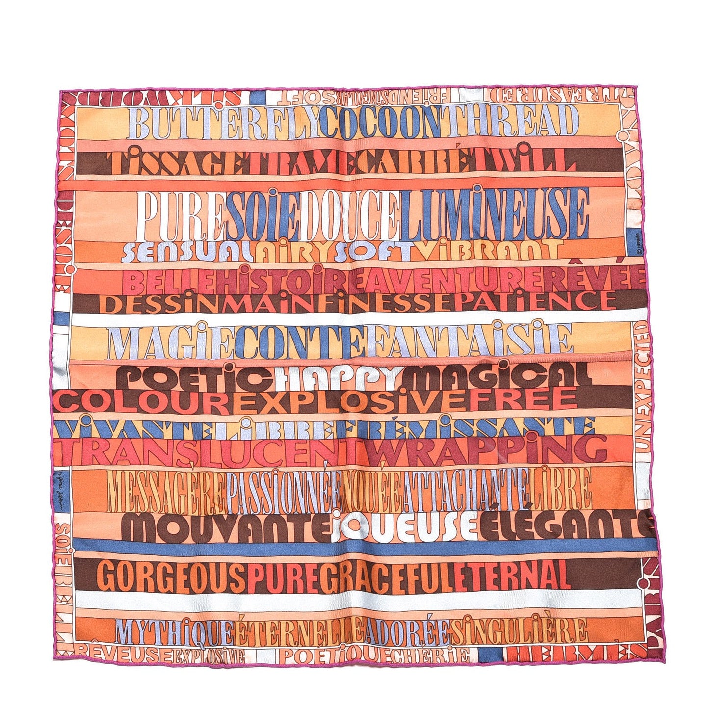 Silk Mots De Soie Scarf 90