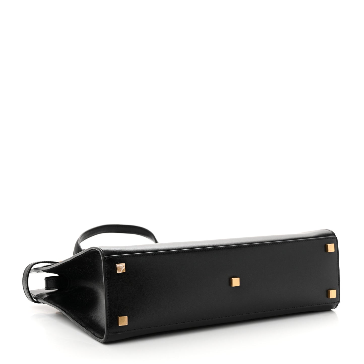 Calfskin Small Manhattan Shopper Tote Black