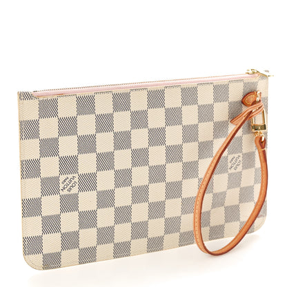Louis Vuitton Damier Azur Neverfull MM GM Pochette Rose Ballerine 3 of 11