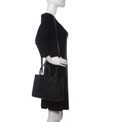 Saint Laurent Grained Calfskin Baby Sac De Jour Black 2 of 8