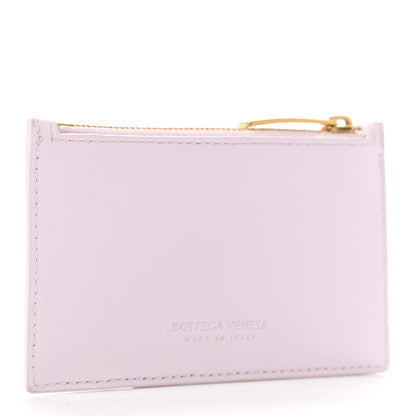 Bottega Veneta Calfskin Intrecciato Zip Card Holder Rosa 3 of 9