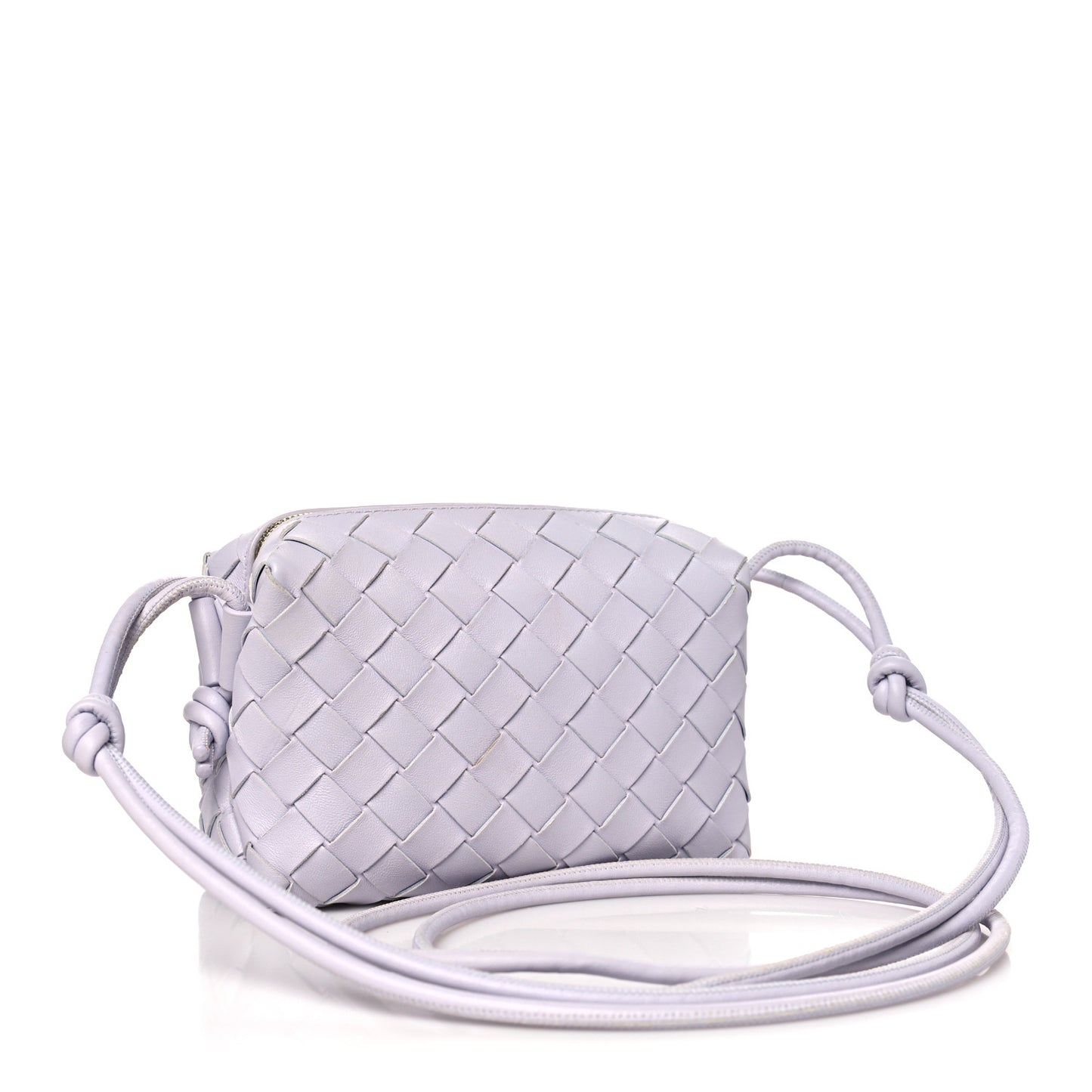 Nappa Intrecciato Mini Loop Camera Bag Oyster