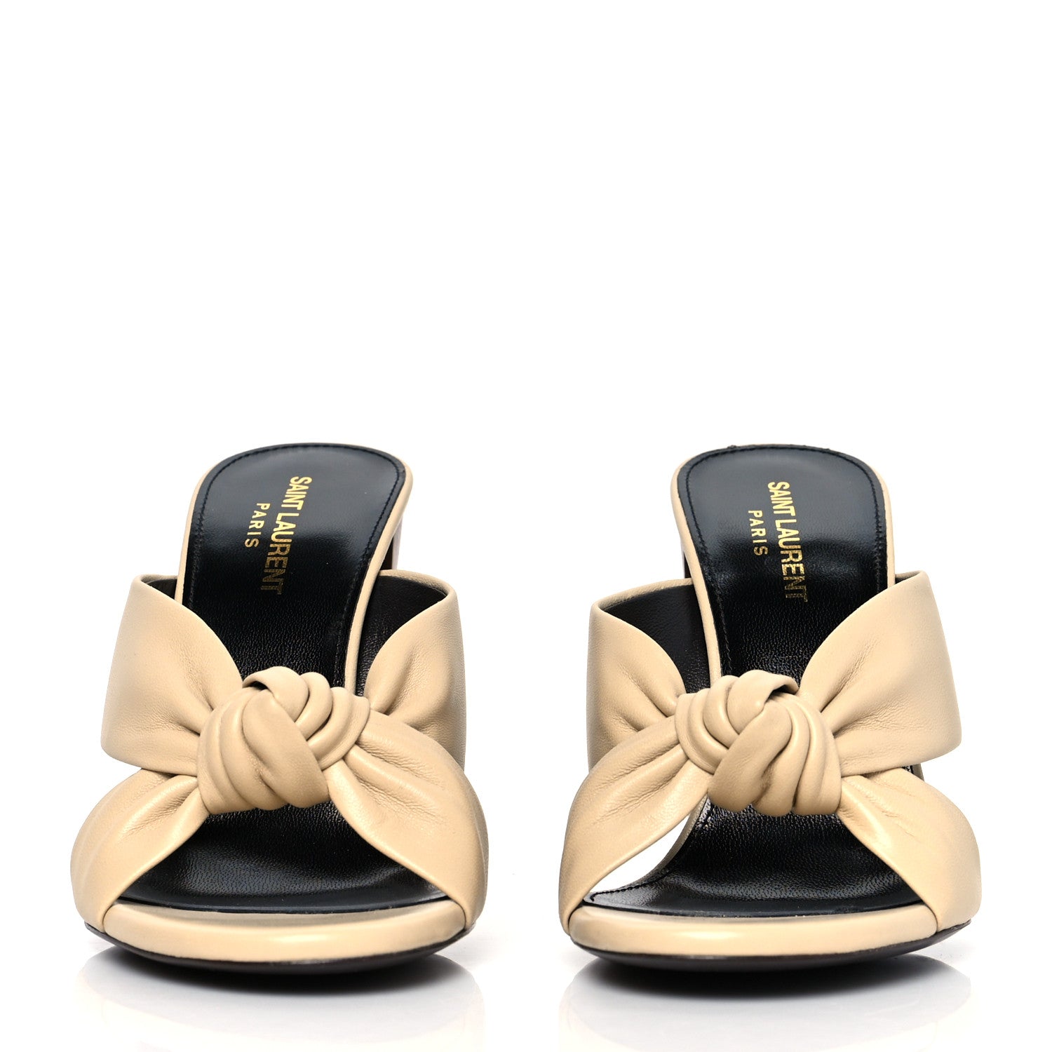 Saint Laurent Lambskin Bianca Mules 40 Beige 2 of 10