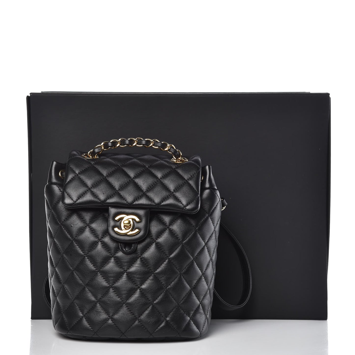 Calfskin Quilted Mini Urban Spirit Backpack Black