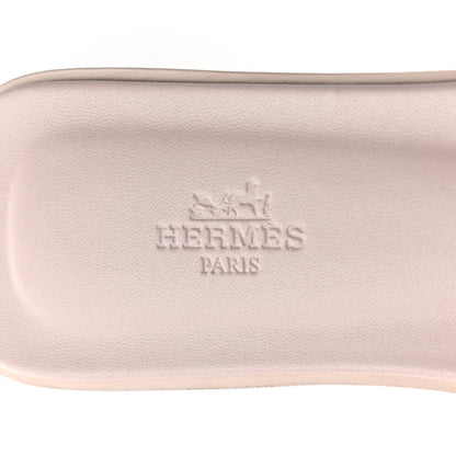 Hermes Box Calfskin Oran Sandals 39 Rose Pale 7 of 8