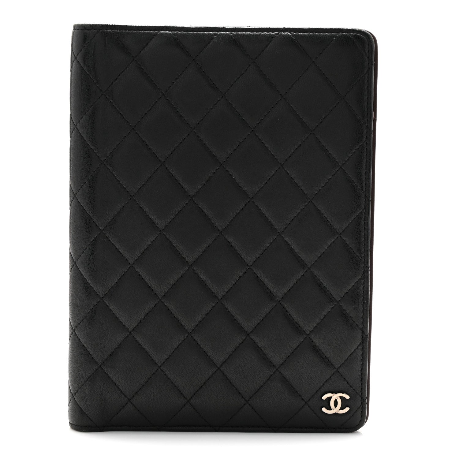 Chanel Lambskin Quilted Large Agenda Cover Black 1 of 8