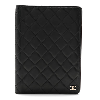 Chanel Lambskin Quilted Large Agenda Cover Black 1 of 8