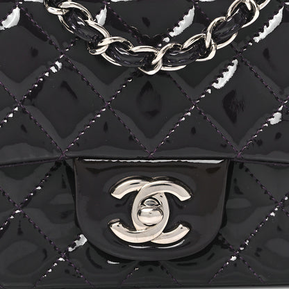 Chanel Patent Quilted Mini Square Flap Purple 7 of 10