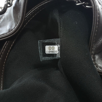 Chanel Calfskin Drawstring CC Bucket Bag Dark Brown 7 of 7
