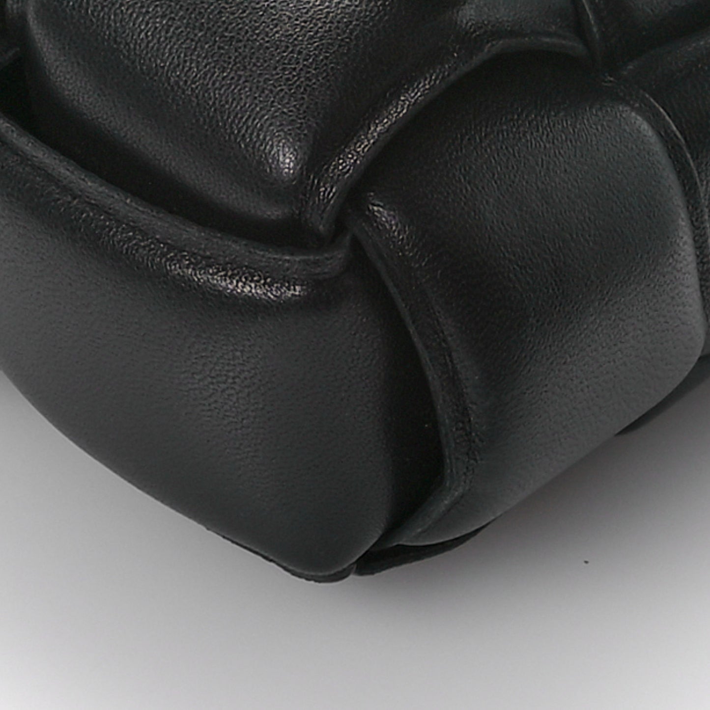 Nappa Maxi Intreccio Padded Cassette Crossbody Bag Black