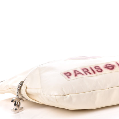 Chanel Calfskin Large Expandable Paris London Tote Bag White 8 of 10