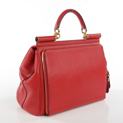 Dolce & Gabbana Dauphine Large Miss Sicily Satchel Red 3 of 7