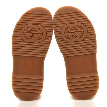 Gucci Canvas GG Monogram Angelina Platform Slide Sandals 36.5 Beige Ruggine 5 of 9