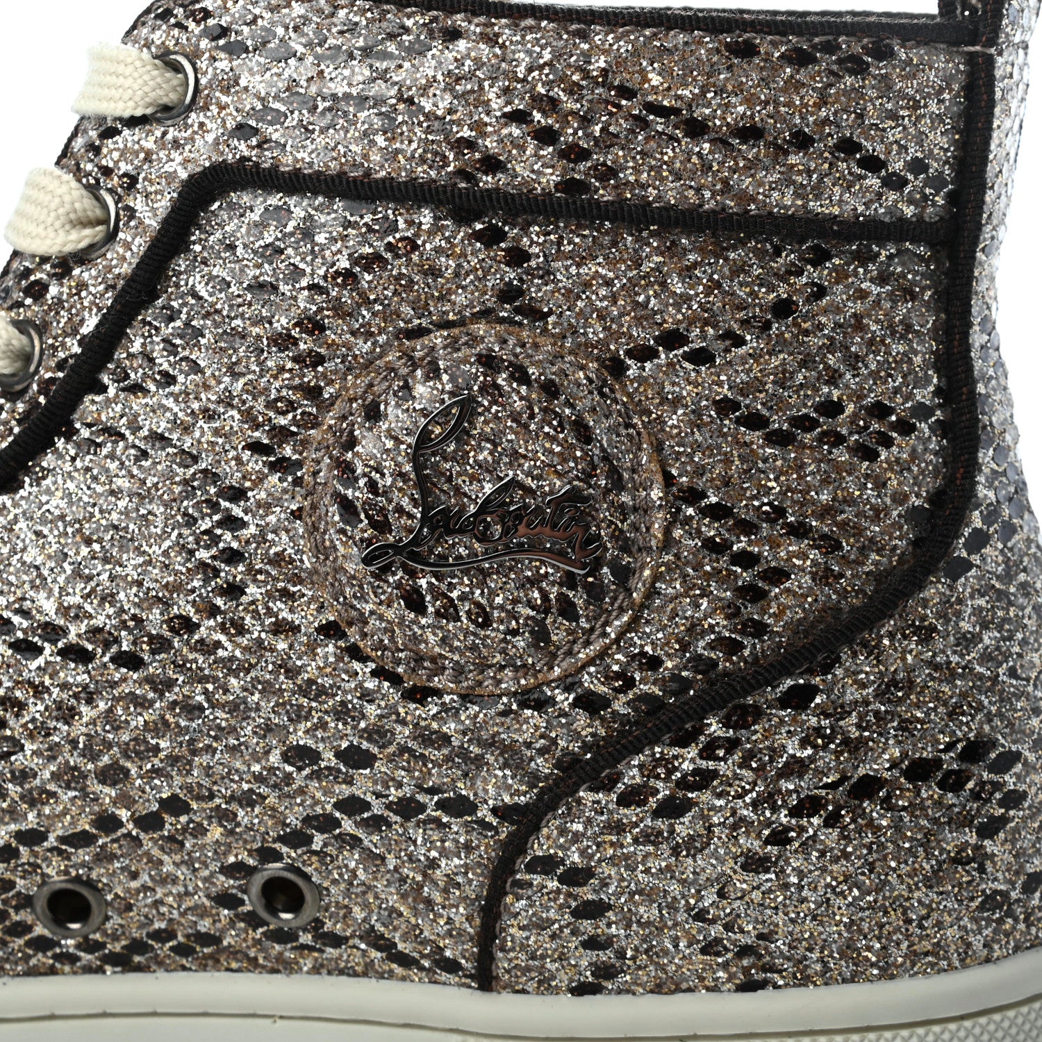 Christian Louboutin Glitter Ever Gondoliere Orlato Flat Sneaker 41.5 Roccia 6 of 10