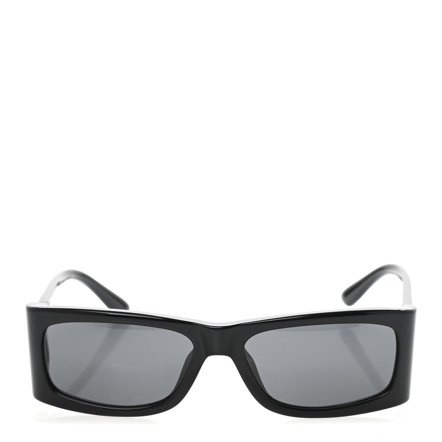 Prada Acetate Rectangular Sunglasses SPR B03 Black 2 of 7