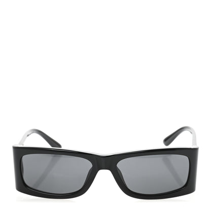 Prada Acetate Rectangular Sunglasses SPR B03 Black 2 of 7
