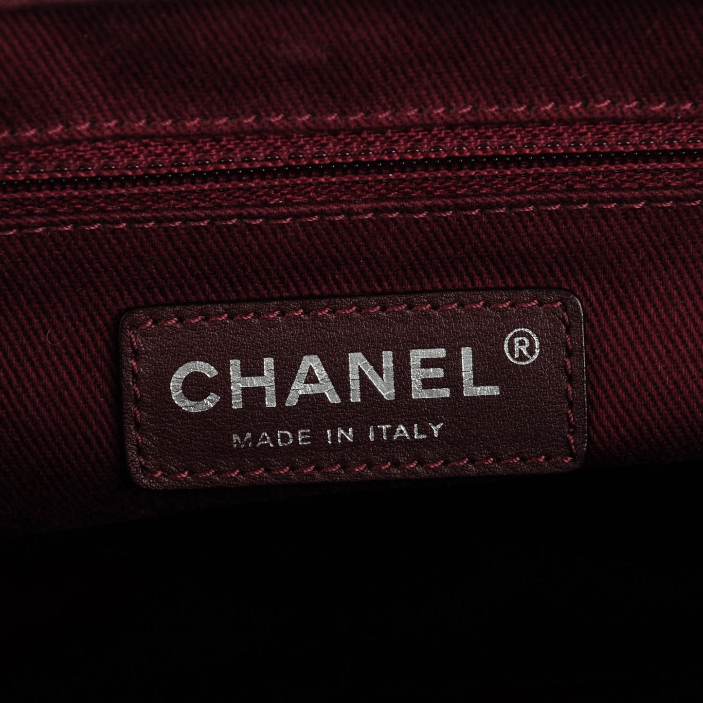 Iridescent Glazed Calfskin In The Mix Tote Bordeaux
