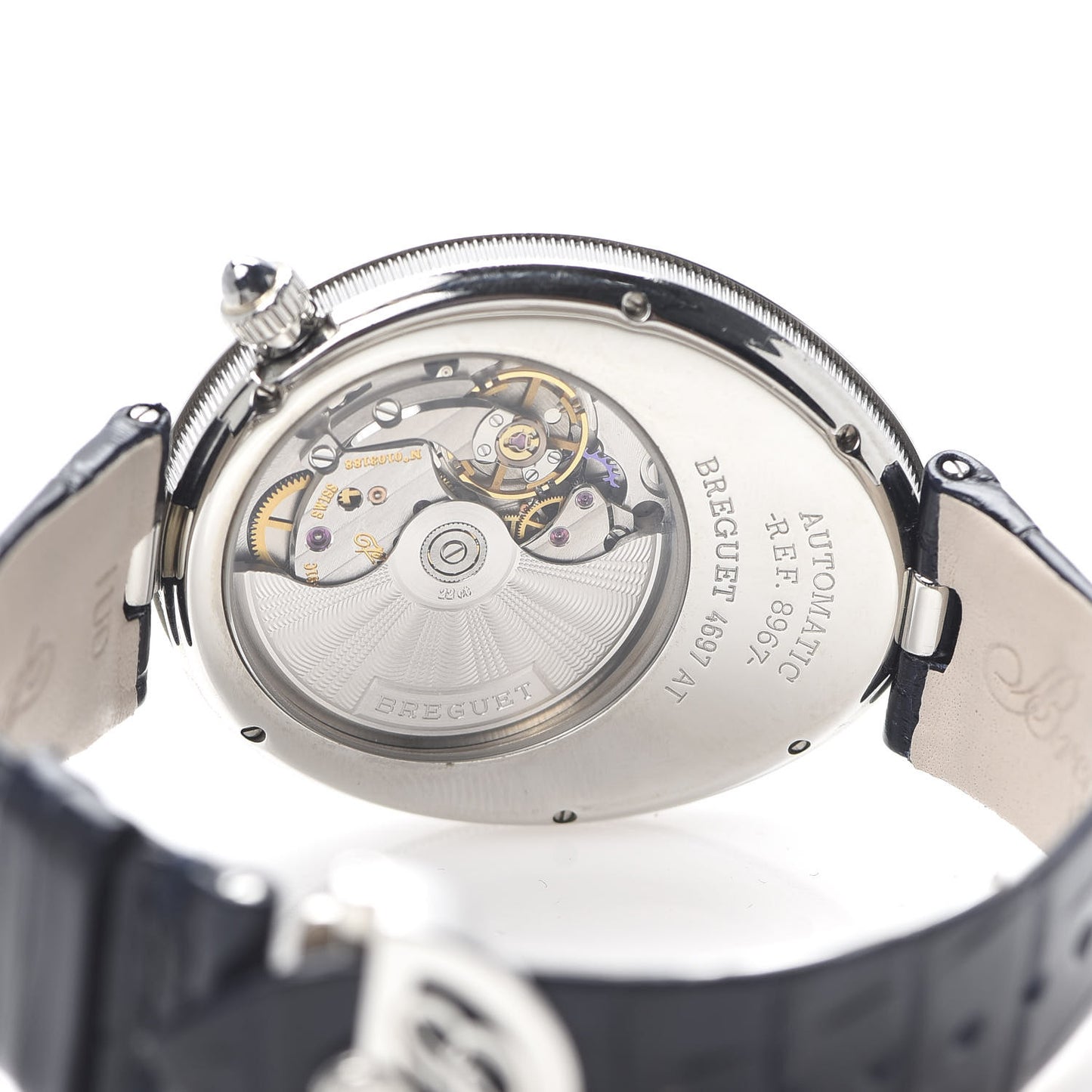 Stainless Steel Alligator Mother of Pearl 36mm Reine de Naples Automatic Watch 8967ST/58/986