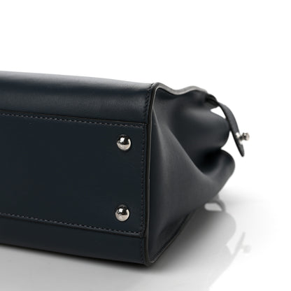 Fendi Vitello Seta Shiny Nappa Elaphe Medium Peekaboo Iconic Satchel Notturno Natural 8 of 8