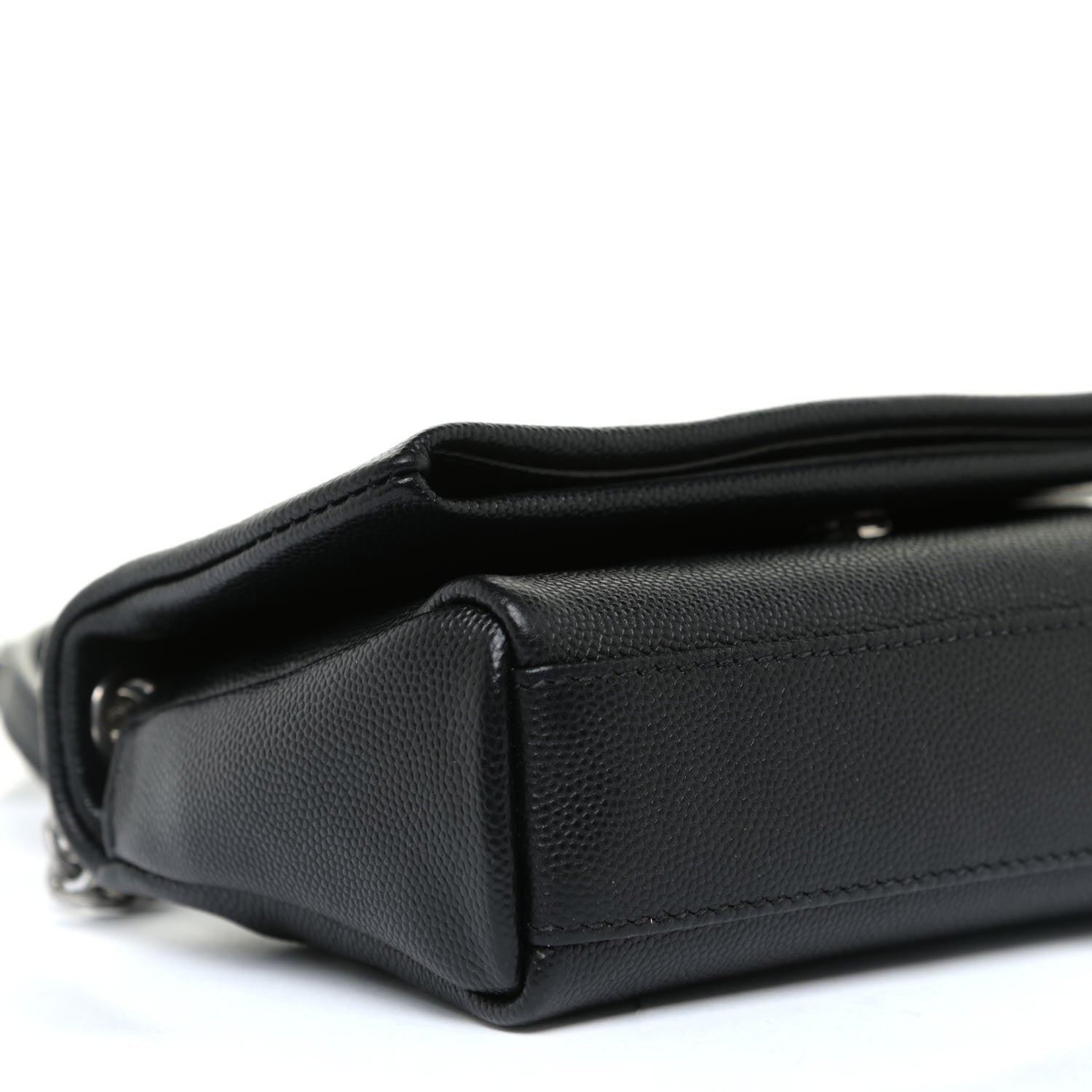 Saint Laurent Grain De Poudre Monogram Toy West Hollywood Fold-Over Bag Black 5 of 10