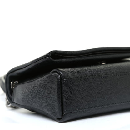Saint Laurent Grain De Poudre Monogram Toy West Hollywood Fold-Over Bag Black 5 of 10