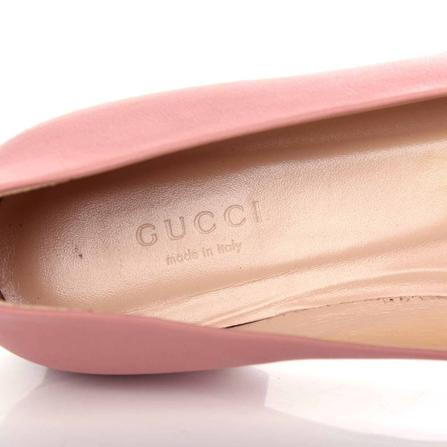 Gucci Calfskin Horsebit Ballerina Flats 35.5 Soft Pink 8 of 11