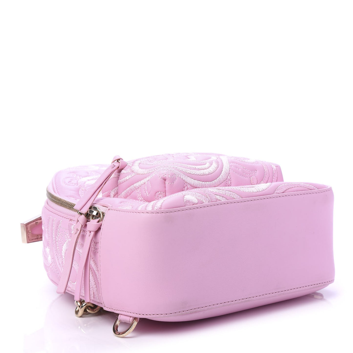 Calfskin Palazzo Embroidered Baroque Mini Backpack Pink