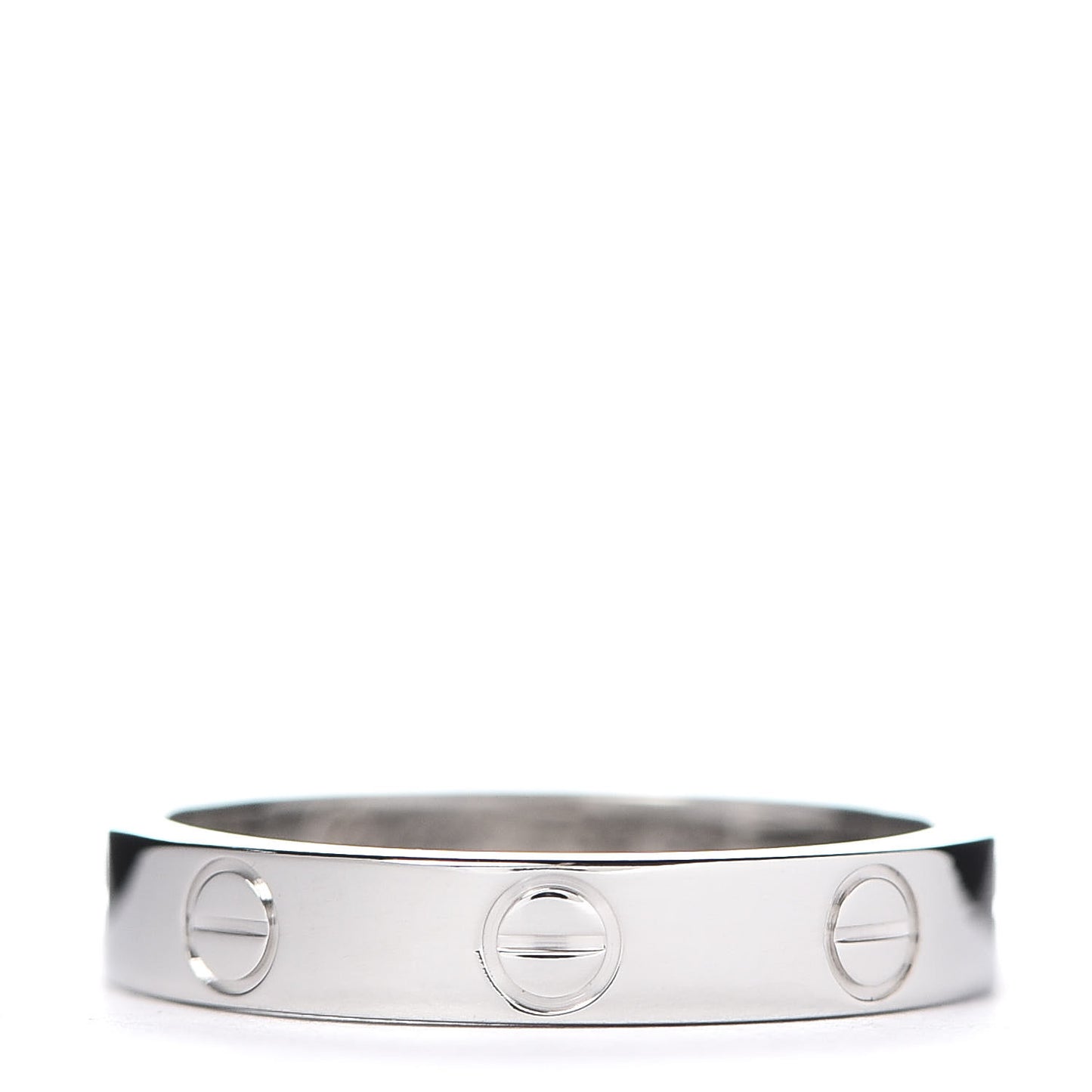 18K White Gold 3.5mm LOVE Wedding Band Ring 53 6.25
