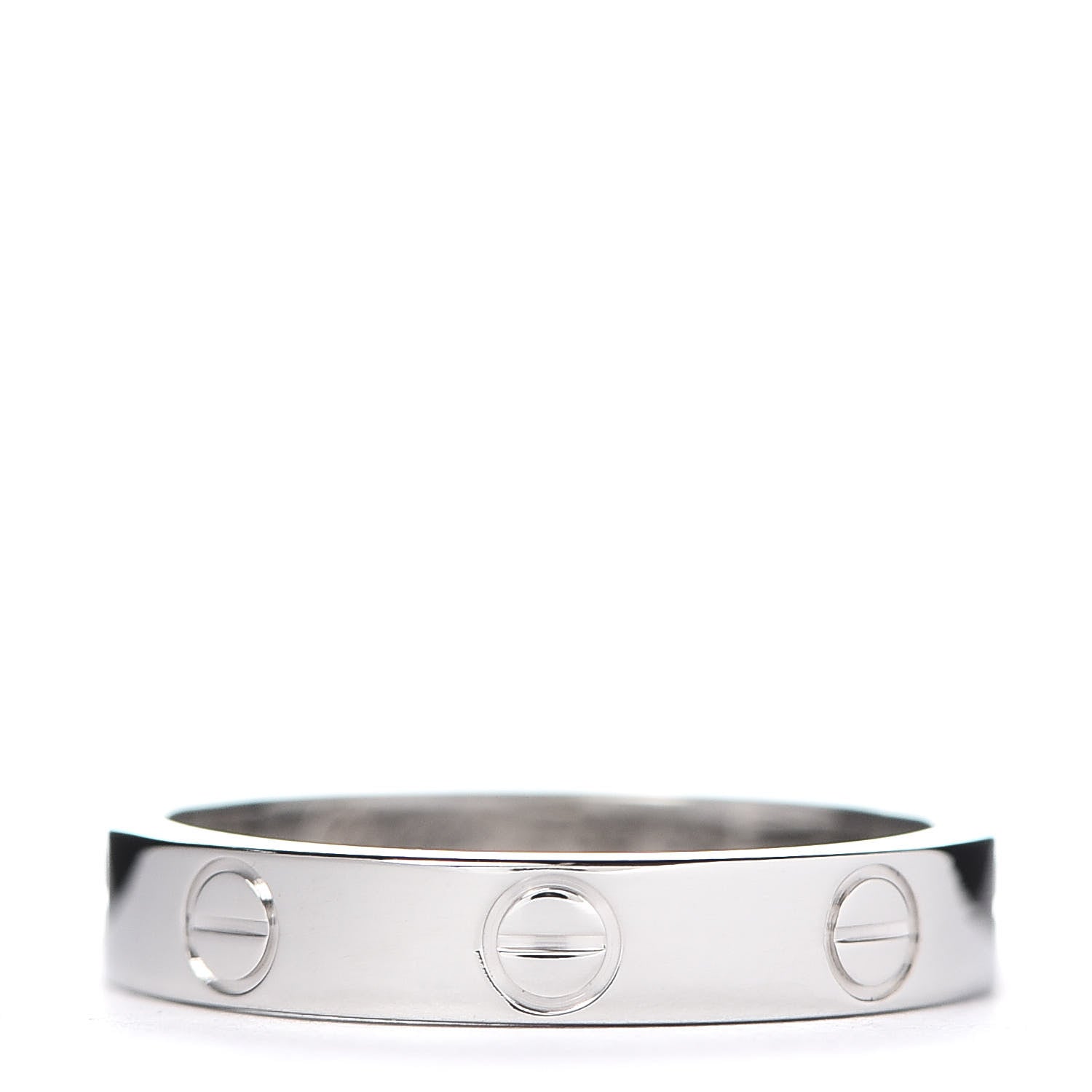 Cartier 18K White Gold 3.5mm LOVE Wedding Band Ring 53 6.25 1 of 4