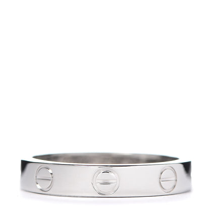 Cartier 18K White Gold 3.5mm LOVE Wedding Band Ring 53 6.25 1 of 4