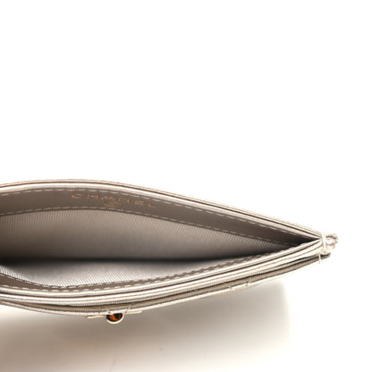 Chanel Metallic Aged Calfskin Quilted Reissue Card Holder Light Gold 5 of 8