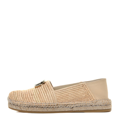 Gucci Raffia Pearly GG Marmont Espadrilles 38.5 Naturale Sand Storm 1 of 8