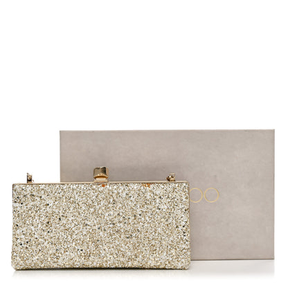 Jimmy Choo Coarse Glitter Celeste Clutch Moon Sand 11 of 11