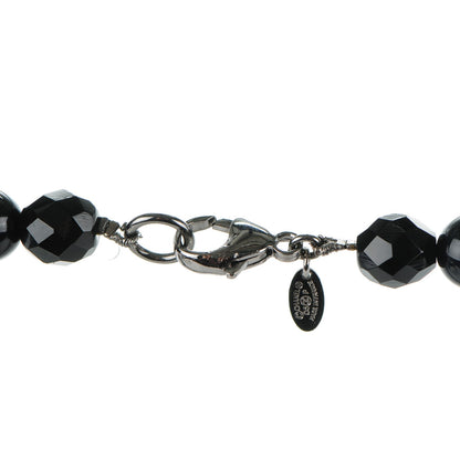 Chanel Pearl Beaded CC Long Necklace Ruthenium Black 4 of 4