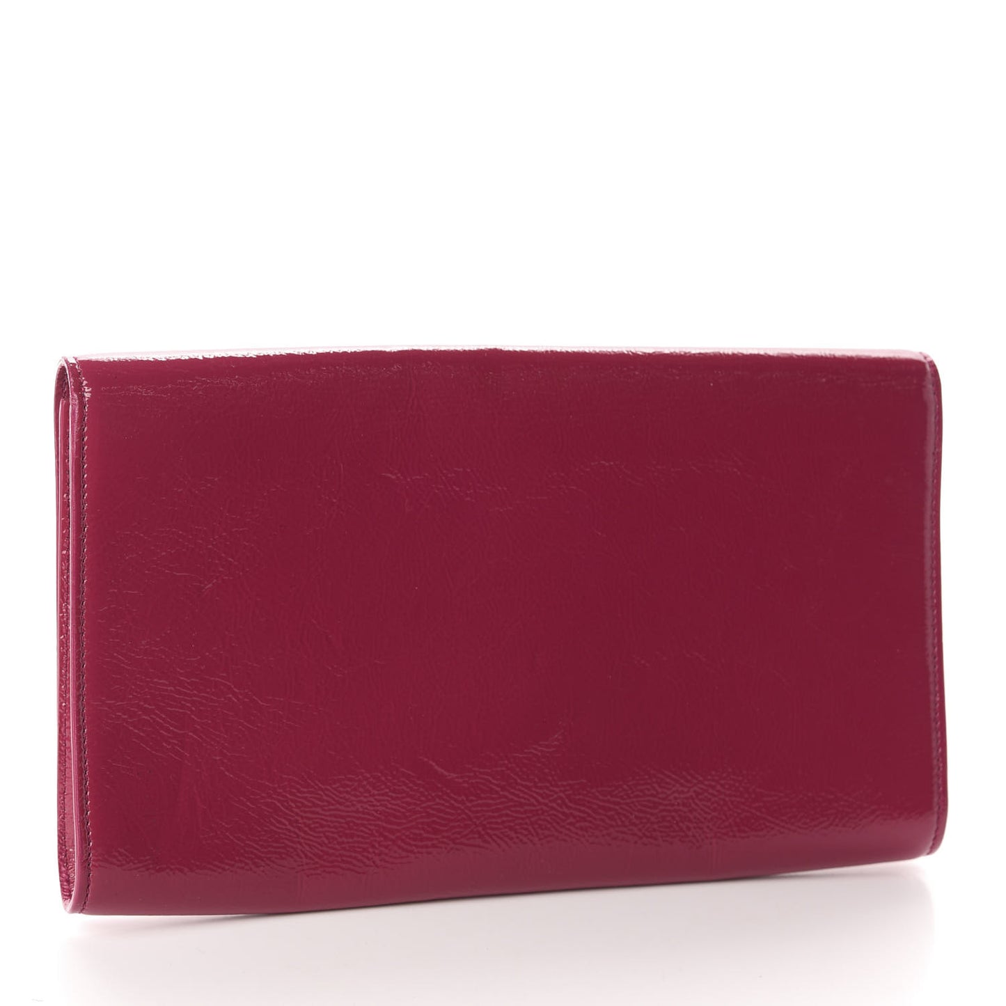 Textured Patent Monogram Large Belle De Jour Clutch Fuchsia