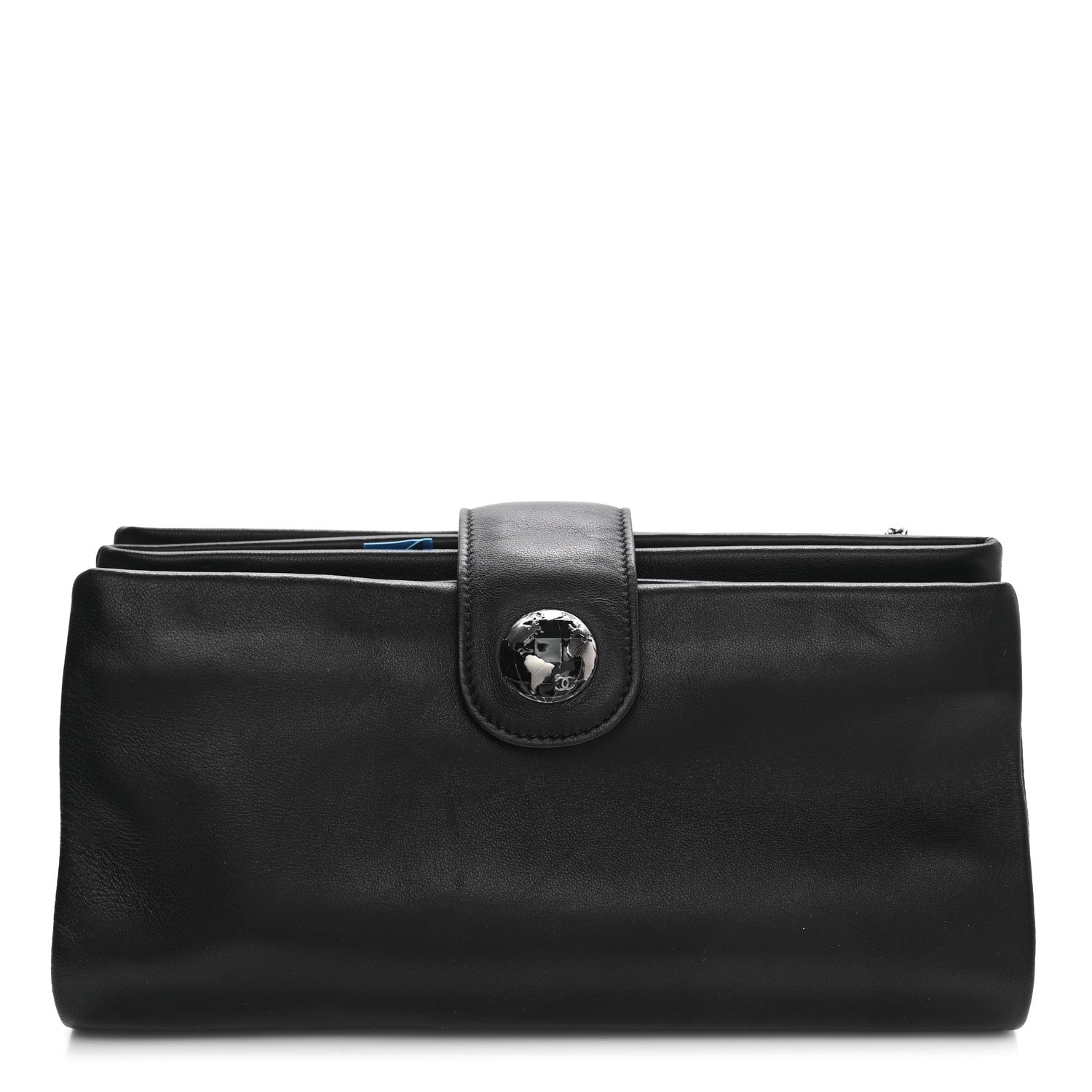 Chanel Lambskin Accordion Globe Clutch Black 1 of 10