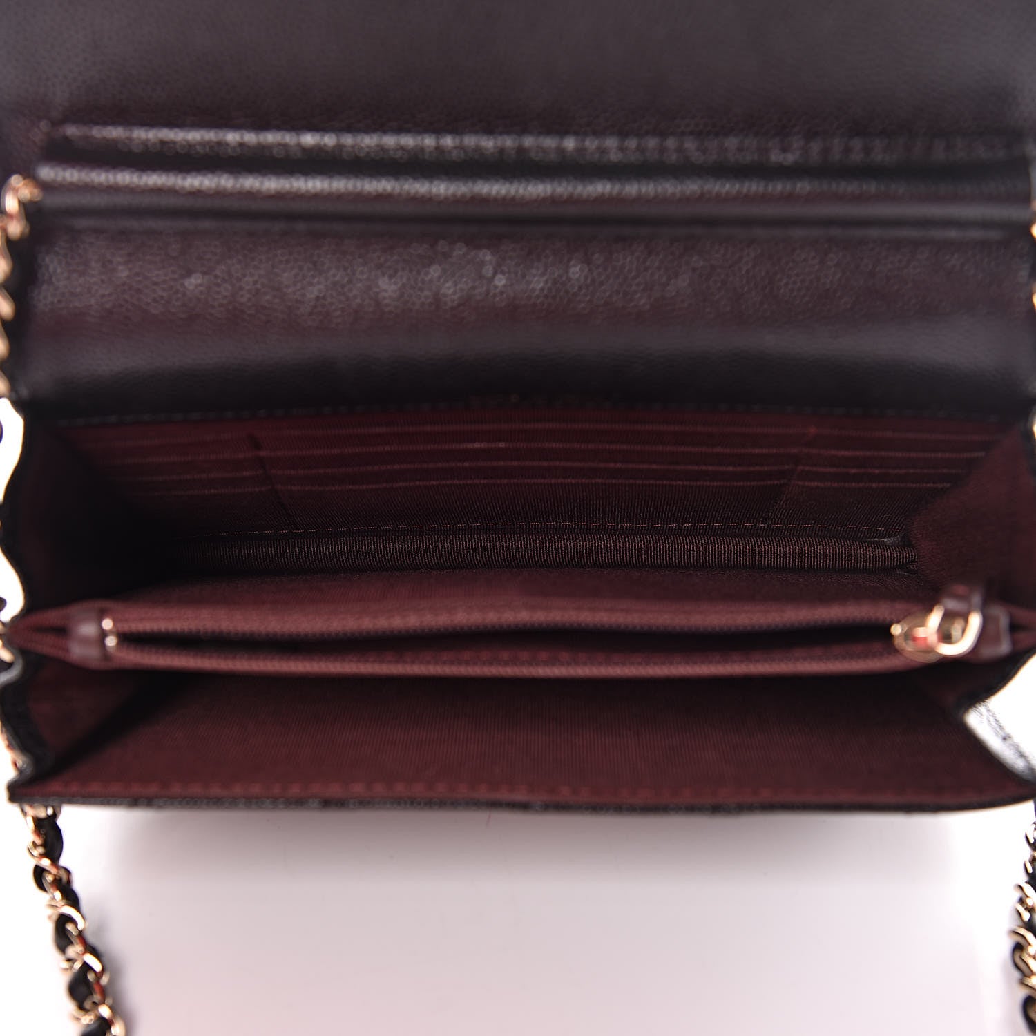 Chanel Caviar Quilted Square Wallet On Chain WOC Black 5 of 14