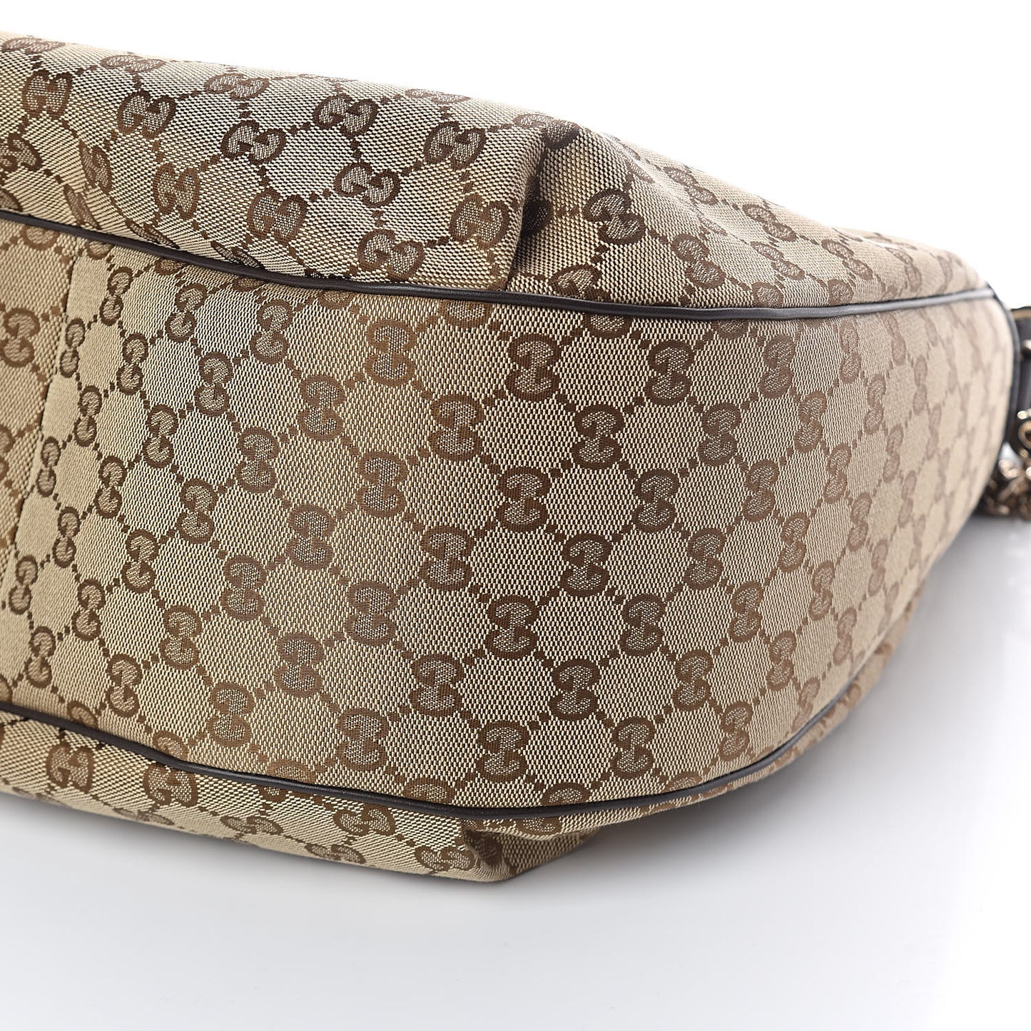 Monogram Margaux Calfskin Medium Emily Hobo Beige Ebony Cocoa