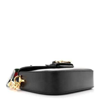 Gucci Azalea Calfskin Web Mini Horsebit 1955 Shoulder Bag Black 4 of 11
