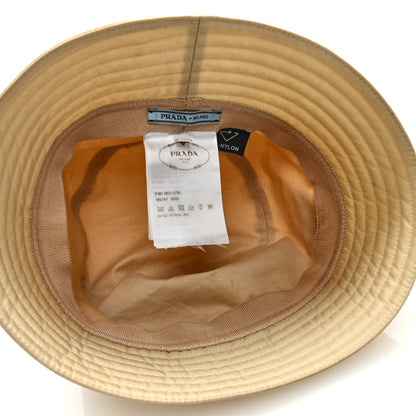 Prada Re-Nylon Metal Triangle Logo Womens Bucket Hat L Deserto 6 of 7