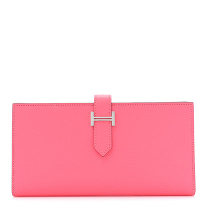 Hermes Epsom Bearn Gusset Wallet Rose Lipstick 1 of 9