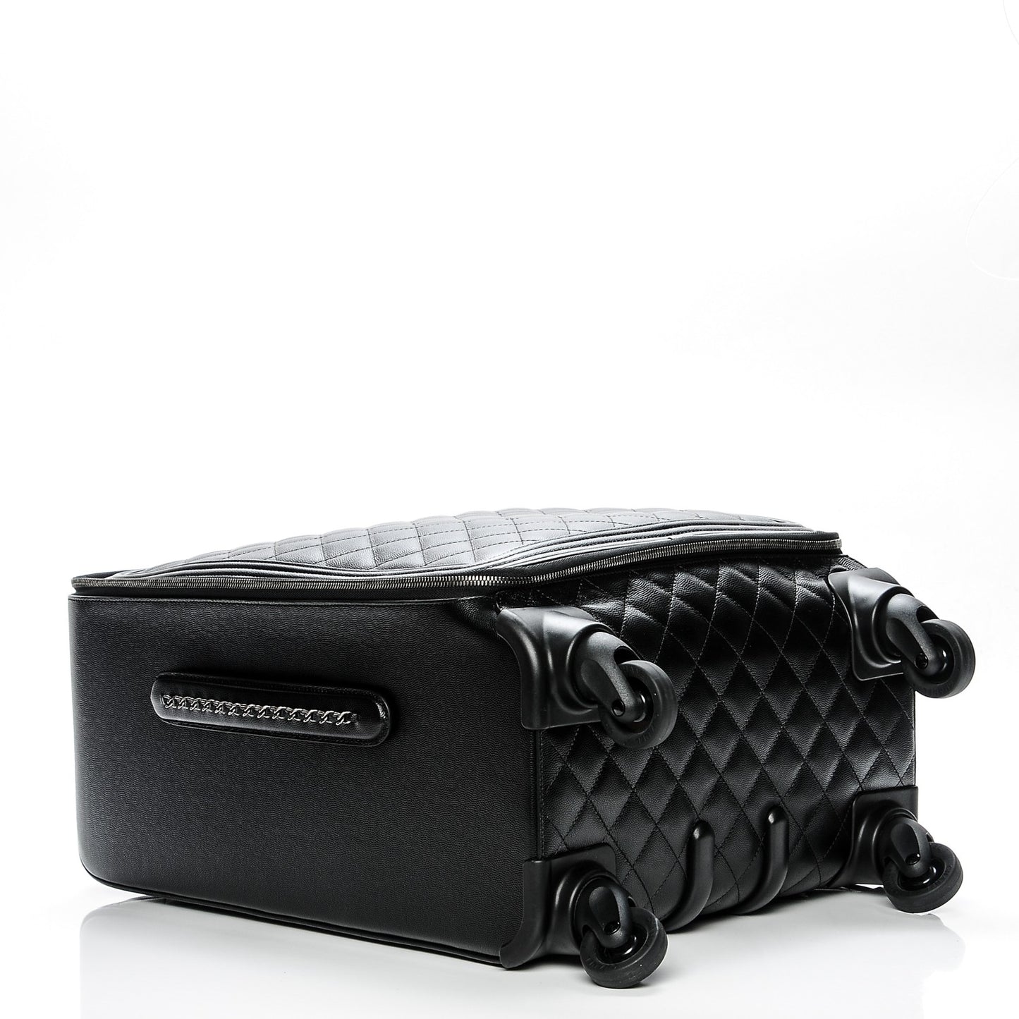 Caviar Quilted Coco Case Trolley Black