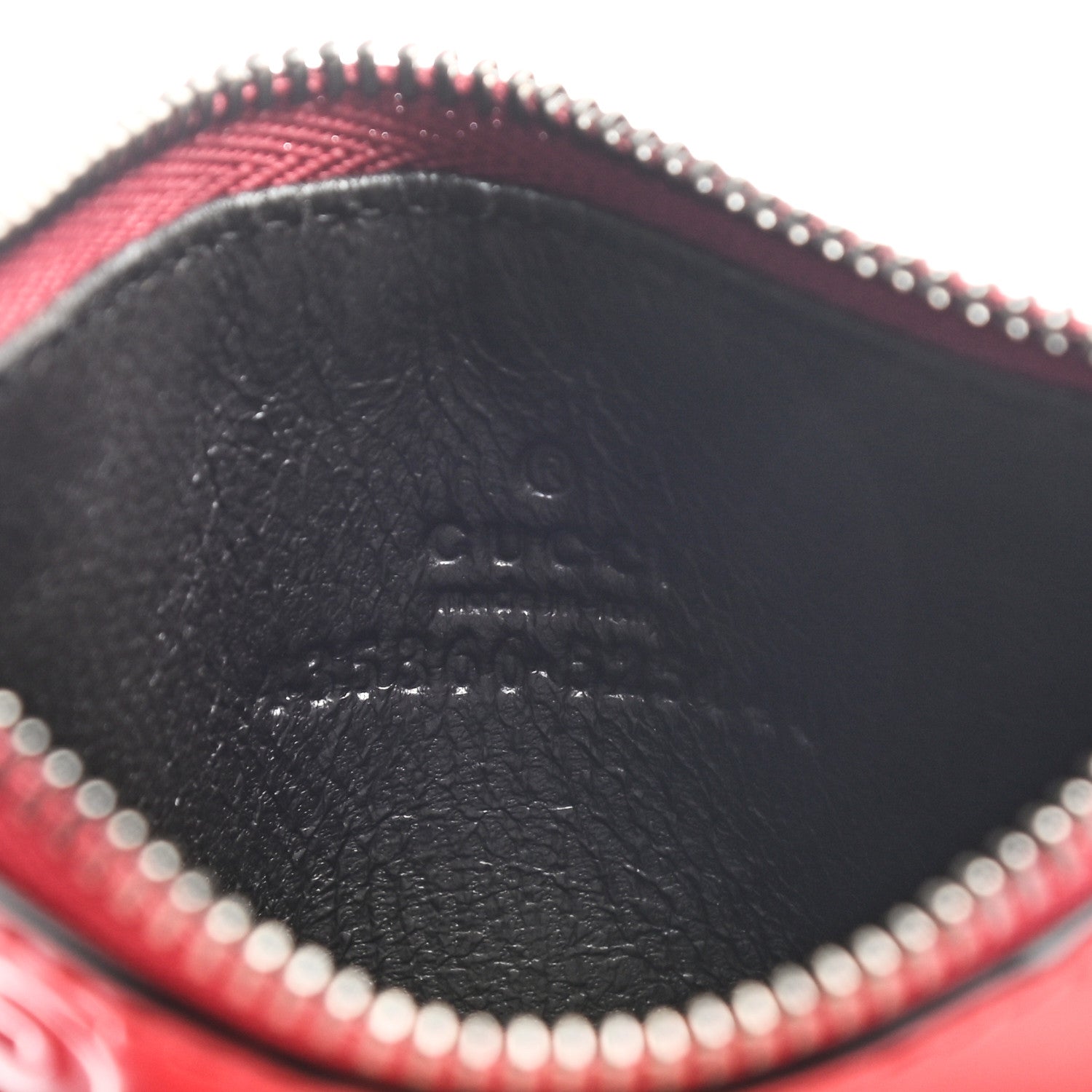 Gucci Guccissima Signature Coin Case Card Holder Hibiscus Red 5 of 7