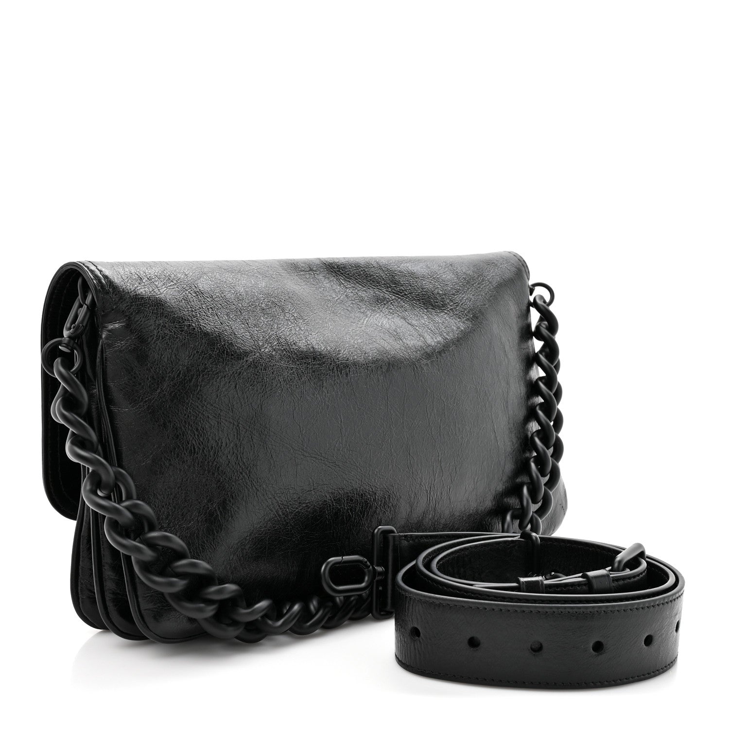 Balenciaga Calfskin Medium BB Soft Flap Bag Black 3 of 10