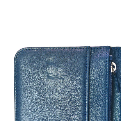 Chanel Iridescent Goatskin Quilted Boy Wallet On Chain WOC Blue 8 of 10