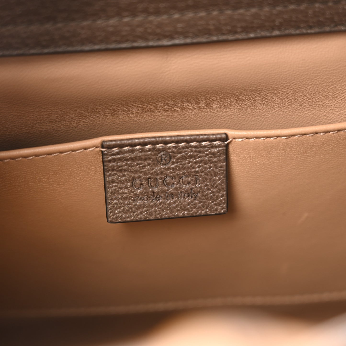 Monogram Jumbo GG Textured Dollar Calfskin Small Diana Tote Bag Camel Ebony New Acero
