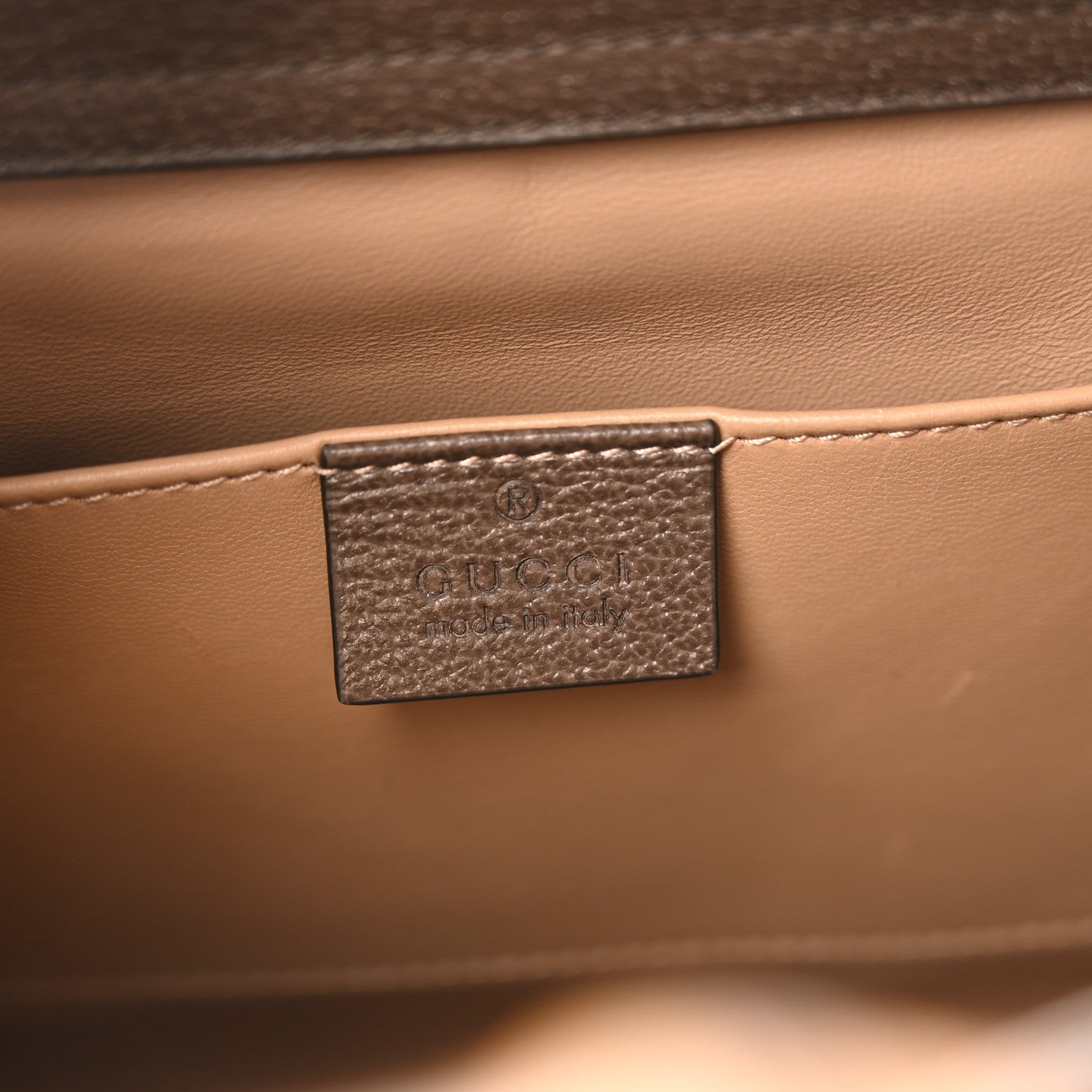 Gucci Monogram Jumbo GG Textured Dollar Calfskin Small Diana Tote Bag Camel Ebony New Acero 6 of 13