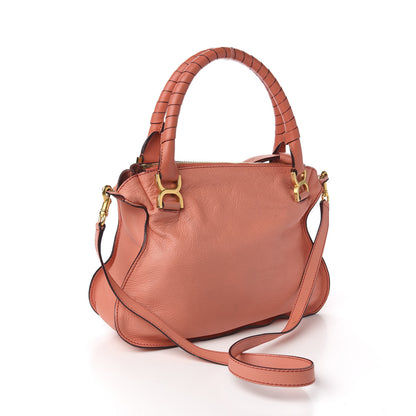 Chloe Calfskin Medium Marcie Satchel Coral Pop 2 of 11