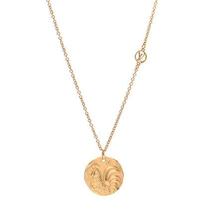 Louis Vuitton In The Sky Zodiac Rooster Necklace Gold 1 of 7